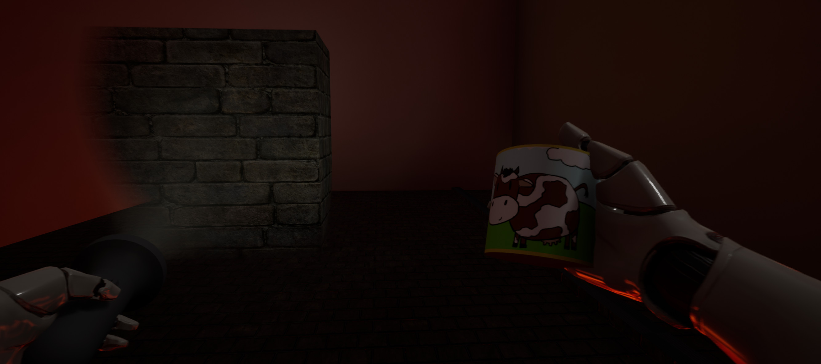 First experiments in Unreal Engine in 2017. Invisible walls can be seen with flashlight.